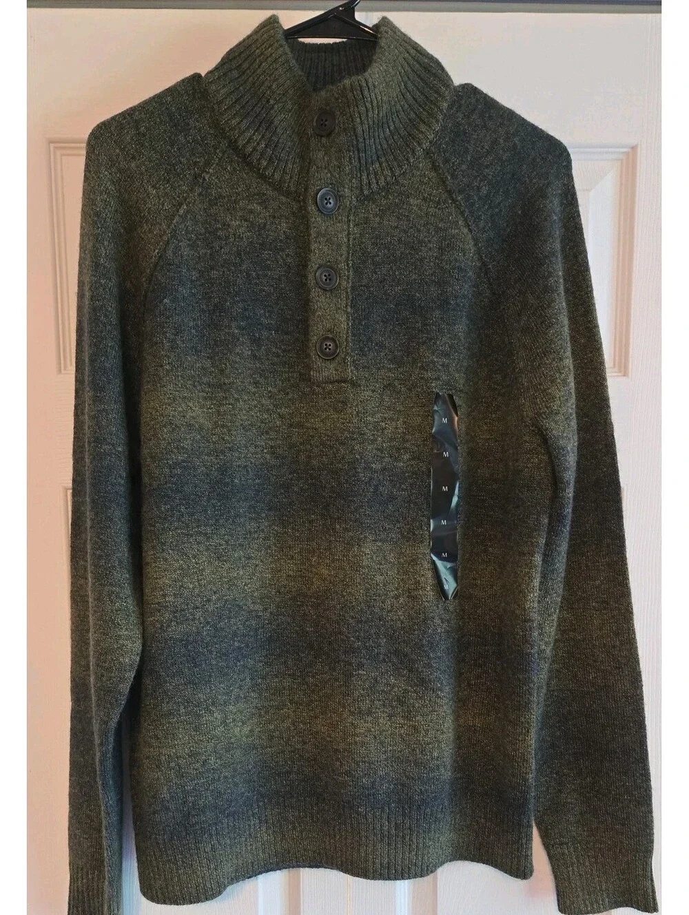 Nwt Banana Republic Pullover Sweater gradient  Mock Neck M Mens Polyester/wool